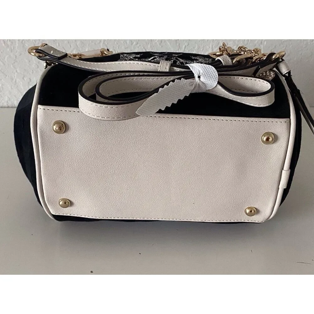 Juicy Couture Classic Scottie Dogs Satchel Crossbody Liquorice Crystal Card Case